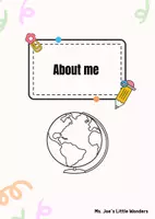Προεπισκόπηση - Φύλλα εργασίας - All about me booklet - Εξώφυλλο
