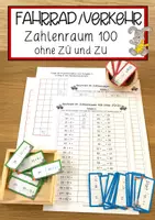 Vorschau - Anderer Materialtyp - Fahrrad und Verkehr Zahlenraum 100 ohne ZÜ und ZU - Deckblatt