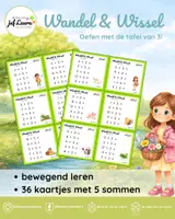 Voorbeeld - Lente - Wandel & Wissel - Tafel van 3 - Voorblad