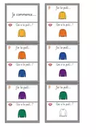 Vorschau - Spiele - Lesespiel Pullover und Farben Französisch - Deckblatt