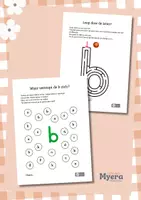 Voorbeeld - Letter B werkboek schrijven oefenen alfabet werkbladen - Pagina 2