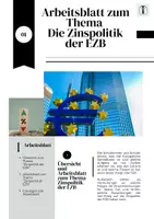 Vorschau - Arbeitsblätter - Arbeitsblatt zum Thema Die Zinspolitik der EZB - Deckblatt