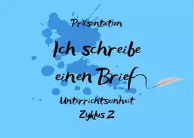 Vorschau - Unterrichtsreihen - Ich schreibe einen Brief_Präsentation - Deckblatt