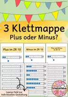 Vorschau - Fördermaterial/Inklusion - Klettmappe, Plus, Minus, Rechenzeichen - Deckblatt