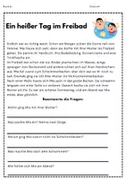 Vorschau - Arbeitsblätter - Leseverständnis Sommer Klasse 3 mit Lösungen - Seite 2