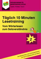 Vorschau - Arbeitsblätter - Täglich 10 Minuten Lesetraining: Vom Wörterlesen zum Satzverständnis - Deckblatt