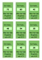 Vorschau - Stationenlernen - 1x1-Kartenspiel – Einfache und erweiterte Reihen des kleinen Einmaleins üben (1-6, 10, + 8) - Seite 2