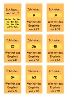 Vorschau - Stationenlernen - 1x1-Kartenspiel – Einmaleins erweitern und festigen (1–8, 10, + 9) - Seite 1