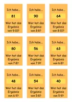 Vorschau - Stationenlernen - 1x1-Kartenspiel – Einmaleins erweitern und festigen (1–8, 10, + 9) - Seite 2