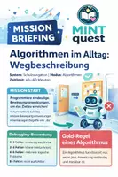 Vorschau - Arbeitsblätter - Algorithmen im Alltag - Wegbeschreibung durch die Schule - Deckblatt