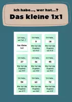 Vorschau - Spiele - Einmaleins spielerisch üben: „Ich habe, wer hat?“ 1x1 - Deckblatt