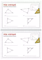 Vorschau - Arbeitsblätter - Umfang von Dreiecken (Arbeitsblatt) - Deckblatt