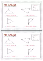Vorschau - Arbeitsblätter - Umfang von Dreiecken (Arbeitsblatt) - Seite 1