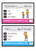 Vista previa - Unidades / Secuencias / Situaciones de Aprendizaje - Comparative and Superlative (Task Cards) - página 1