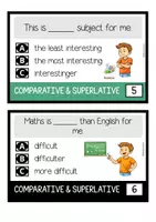 Vista previa - Unidades / Secuencias / Situaciones de Aprendizaje - Comparative and Superlative (Task Cards) - página 3