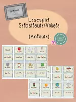Vorschau - Spiele - Lesespiel Selbstlaute (A,E,I,O,U) - Deckblatt