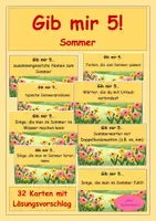 Vorschau - Stundenentwürfe - Gib mir 5 - Sommer - Wortschatzspiel - Vertretungsstunden - Deckblatt