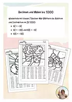 Vorschau - Arbeitsblätter - Rechen-Mal-Blätter +/- ZR 1000 Klasse 3 - Deckblatt