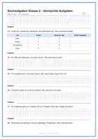 Vorschau - Stundenentwürfe - Sachaufgaben Klasse 2 – Gemischte Aufgaben (Addition, Subtraktion & Multiplikation) | Differenziert | mit Lösungen | Arbeitsblätter Paket - Seite 3