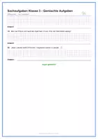 Vorschau - Stundenentwürfe - Sachaufgaben Klasse 3 – Gemischte Aufgaben (Addition, Subtraktion & Multiplikation) | Differenziert | mit Lösungen | Arbeitsblätter Paket - Seite 3