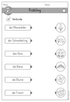 Vorschau - Arbeitsblätter - Frühling DaZ DaF Sprachförderung - Arbeitsblatt differenziert - Seite 2