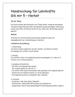 Vorschau - Stundenentwürfe - Gib mir 5 - Herbst - Wortschatzspiel - Sprachförderung - Vertretungsstunden - Seite 1