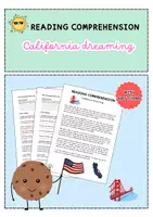Vorschau - Arbeitsblätter - Reading comprehension- California dreaming - Deckblatt