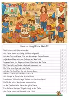 Vorschau - Arbeitsblätter - Lesen/Entscheidungsfragen "Geburtstag" - Seite 1