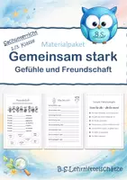 Vorschau - Arbeitsblätter - Materialpaket Klassengemeinschaft, Freundschaft und Gefühle - Deckblatt