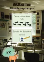 Vorschau - Bildkarten - Deckblatt Bildkarten Ablauf Lesespaziergang - Deckblatt