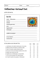 Vorschau - Arbeitsblätter - Yellowstone National Park: Reading and Writing - Seite 3