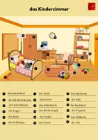 Vorschau - Arbeitsblätter - Mein Zuhause das Baby-, Kinderzimmer Poster Wortschatz und Arbeitsblätter. - Seite 1