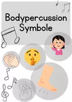 Vorschau - Mal- und Bastelvorlagen - Bodypercussion-Symbole - Deckblatt