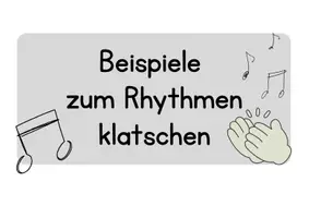 Vorschau - Mal- und Bastelvorlagen - Rhythmen und Notenfolge klatschen Beispiele - Deckblatt