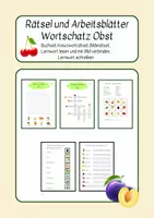 Vorschau - Arbeitsblätter - Wortschatz Obst – Rätsel und Arbeitsblätter - Deckblatt