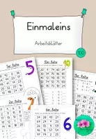 Vorschau - Arbeitsblätter - Einmaleins Arbeitsblätter - zweifach differenziert - Deckblatt