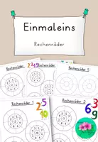 Vorschau - Arbeitsblätter - Einmaleins Rechenräder - 1x1 üben - Deckblatt