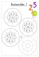 Vorschau - Arbeitsblätter - Einmaleins Rechenräder - 1x1 üben - Seite 1
