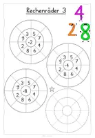 Vorschau - Arbeitsblätter - Einmaleins Rechenräder - 1x1 üben - Seite 3
