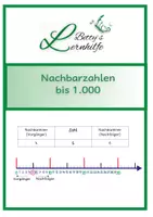 Vorschau - Arbeitsblätter - Nachbarzahlen bis zu den Nachbartausender - Deckblatt