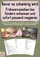 Vorschau - Arbeitsblätter - Bevor es schwierig wird – Frühwarnzeichen erkennen und sofort passend reagieren - Deckblatt