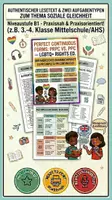 Vorschau - Arbeitsblätter - Present Simple & Continuous – komplett erklärt und geübt | Thema: Social Equality - Deckblatt