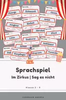 Vorschau - Spiele - Sag es nicht! – Thema Zirkus | Sprachspiel Deutsch | Wortschatz & Sprechen - Deckblatt