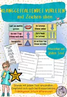 Vorschau - Arbeitsblätter - Betontes klanggestaltendes Vorlesen mit Zeichen üben - Deckblatt