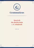 Vorschau - Unterrichtsreihen - StoryLab - Direkte Rede sicher anwenden | Zeichensetzung, Begleitsatz & Dialoge – Deutsch Sek I - 6./7./8. Klasse / Schulstufe - Deckblatt