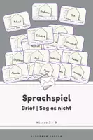 Vorschau - Stationenlernen - Sag es nicht! – Thema Brief, Post | Sprachspiel Deutsch | Wortschatz & Sprechen - Deckblatt