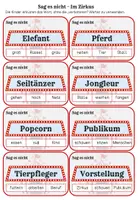 Vorschau - Spiele - Sag es nicht! – Thema Zirkus | Sprachspiel Deutsch | Wortschatz & Sprechen - Seite 2