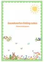 Voorbeeld - bouwkaarten linking cubes thema lente/pasen - Pagina 1