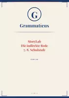 Vorschau - Unterrichtsreihen - StoryLab - Indirekte Rede verstehen & anwenden | Konjunktiv I, würde‑Form & Berichte – Deutsch Sek I - 6./7./8. Klasse / Schulstufe - Deckblatt