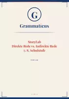 Vorschau - Unterrichtsreihen - StoryLab - Direkte vs. indirekte Rede | Vergleichen, umformen & situationsgerecht anwenden – Deutsch Sek I - 6./7./8. Klasse / Schulstufe - Deckblatt